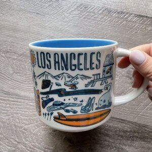 Starbucks Been There Series Los Angeles Coffee Mug Cup 14 Oz Blue Interior 2019